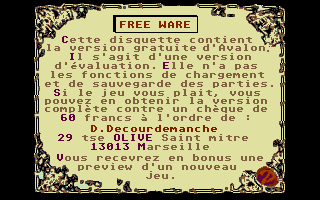Avalon atari screenshot