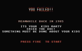 Back to the Future II atari screenshot
