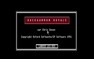 Backgammon Royale atari screenshot