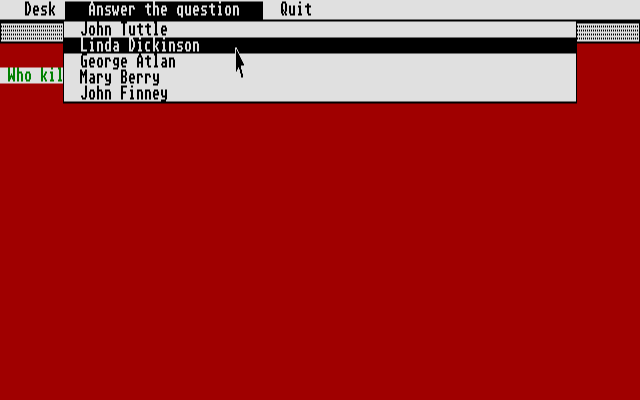 Baker Street Detective - Cases 1 & 2 atari screenshot