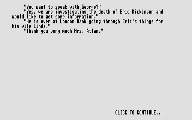 Baker Street Detective - Cases 1 & 2 atari screenshot