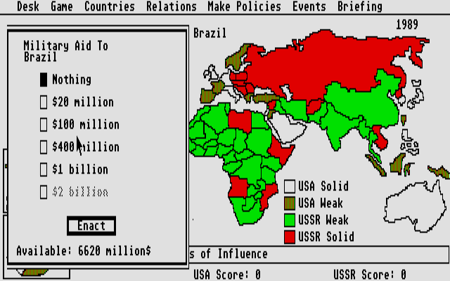 Balance of Power - The 1990 Edition atari screenshot