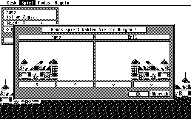 Ballerburg atari screenshot