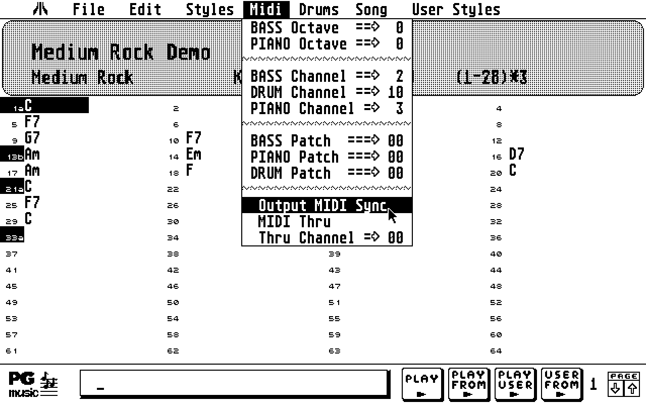 Band in a Box atari screenshot