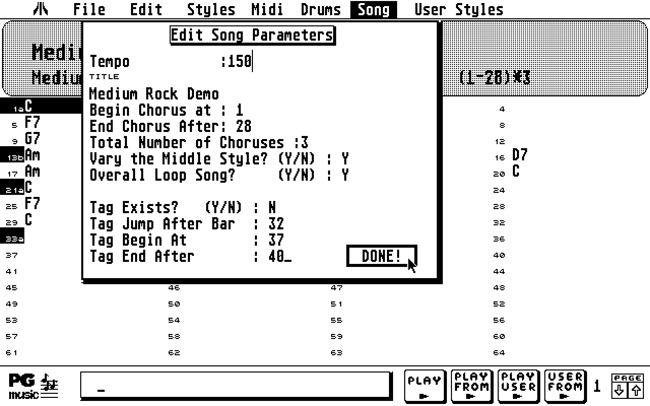 Band in a Box atari screenshot
