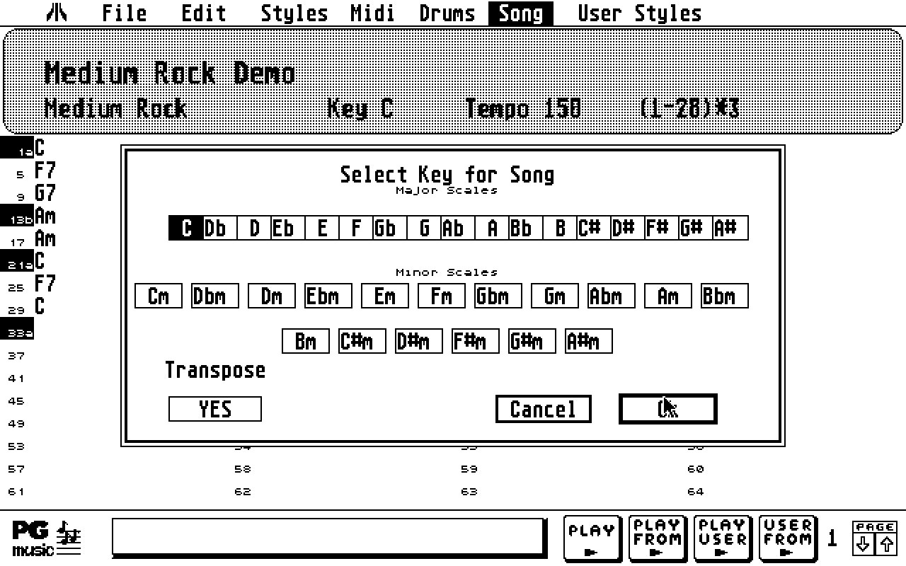 Band in a Box atari screenshot