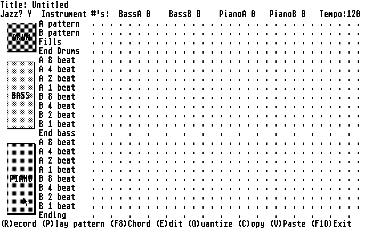 Band in a Box atari screenshot