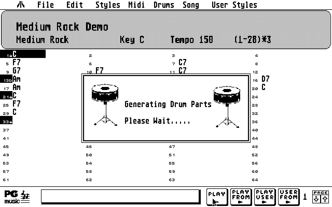 Band in a Box atari screenshot