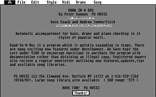 Band in a Box atari screenshot