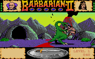 Barbarian II - The Dungeon of Drax atari screenshot