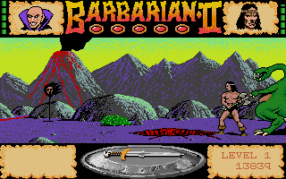 Barbarian II - The Dungeon of Drax atari screenshot