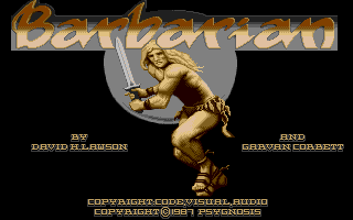 Barbarian atari screenshot