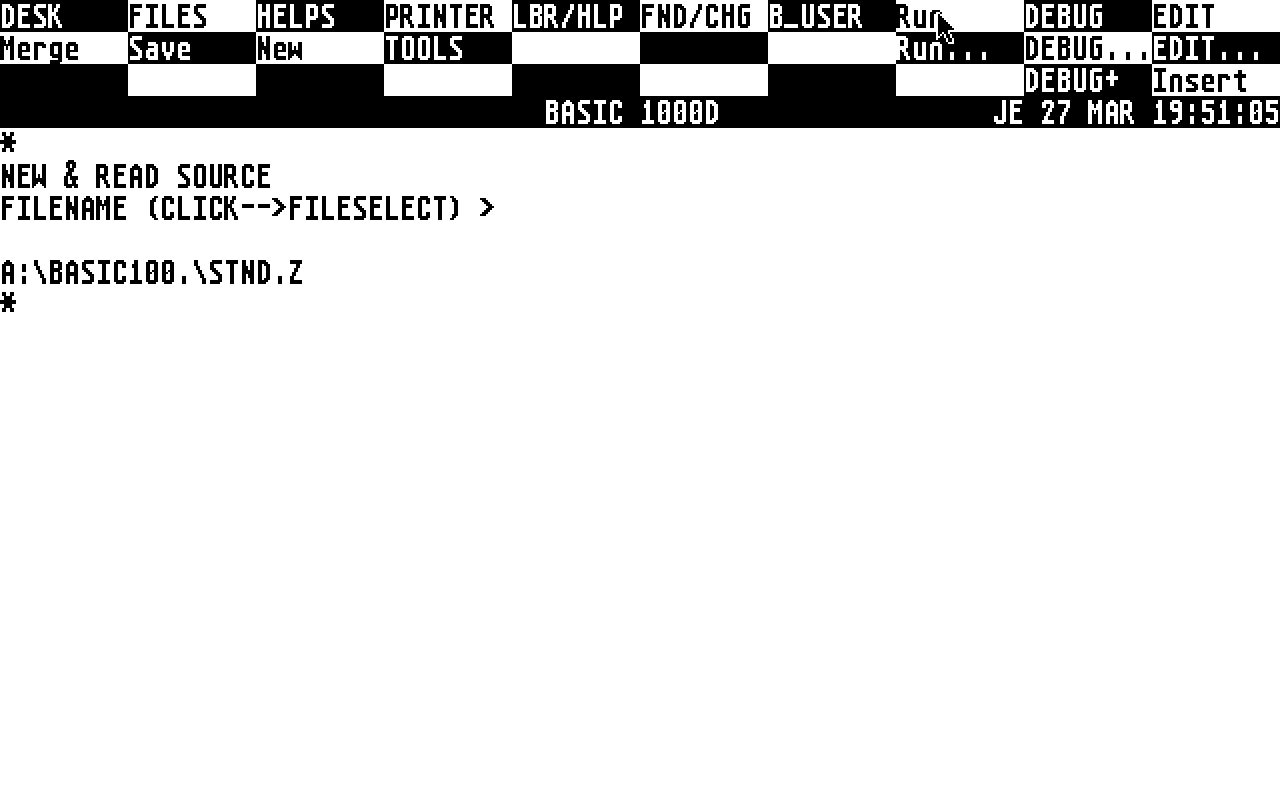 BASIC 1000d atari screenshot