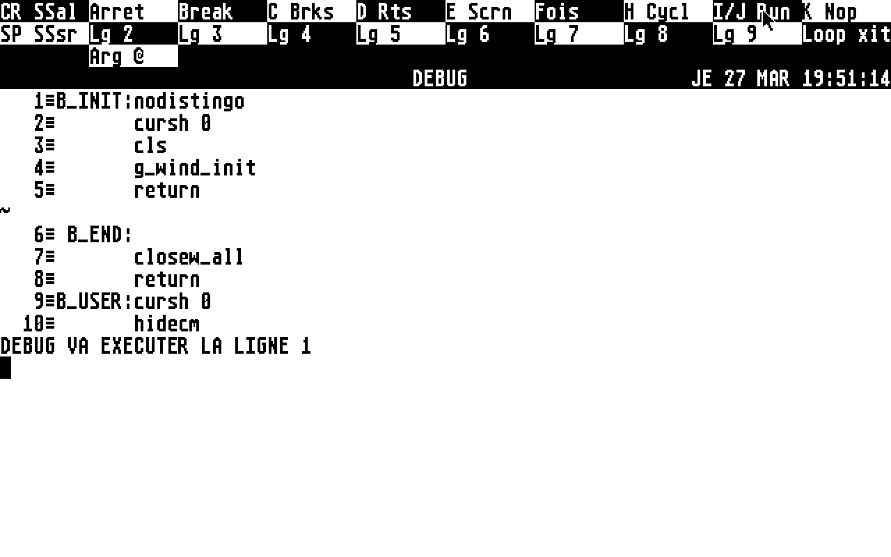 BASIC 1000d atari screenshot