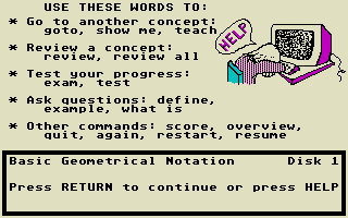 Basic Geometrical Notations atari screenshot