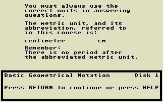 Basic Geometrical Notations atari screenshot