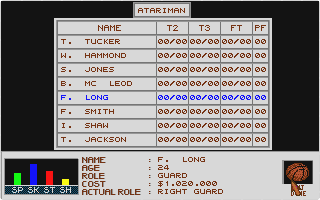 Basket Manager atari screenshot