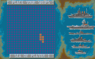 Battleships atari screenshot