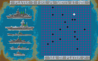 Battleships atari screenshot