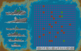 Battleships atari screenshot