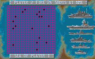 Battleships atari screenshot