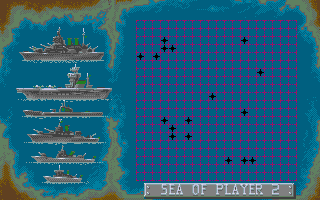 Battleships atari screenshot