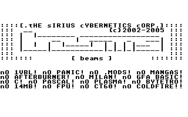 Beams [Falcon030] atari screenshot