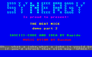 Beat Nick Demo (The) - Part II atari screenshot