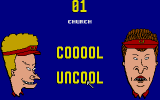 Beavis and Butthead Quiz atari screenshot