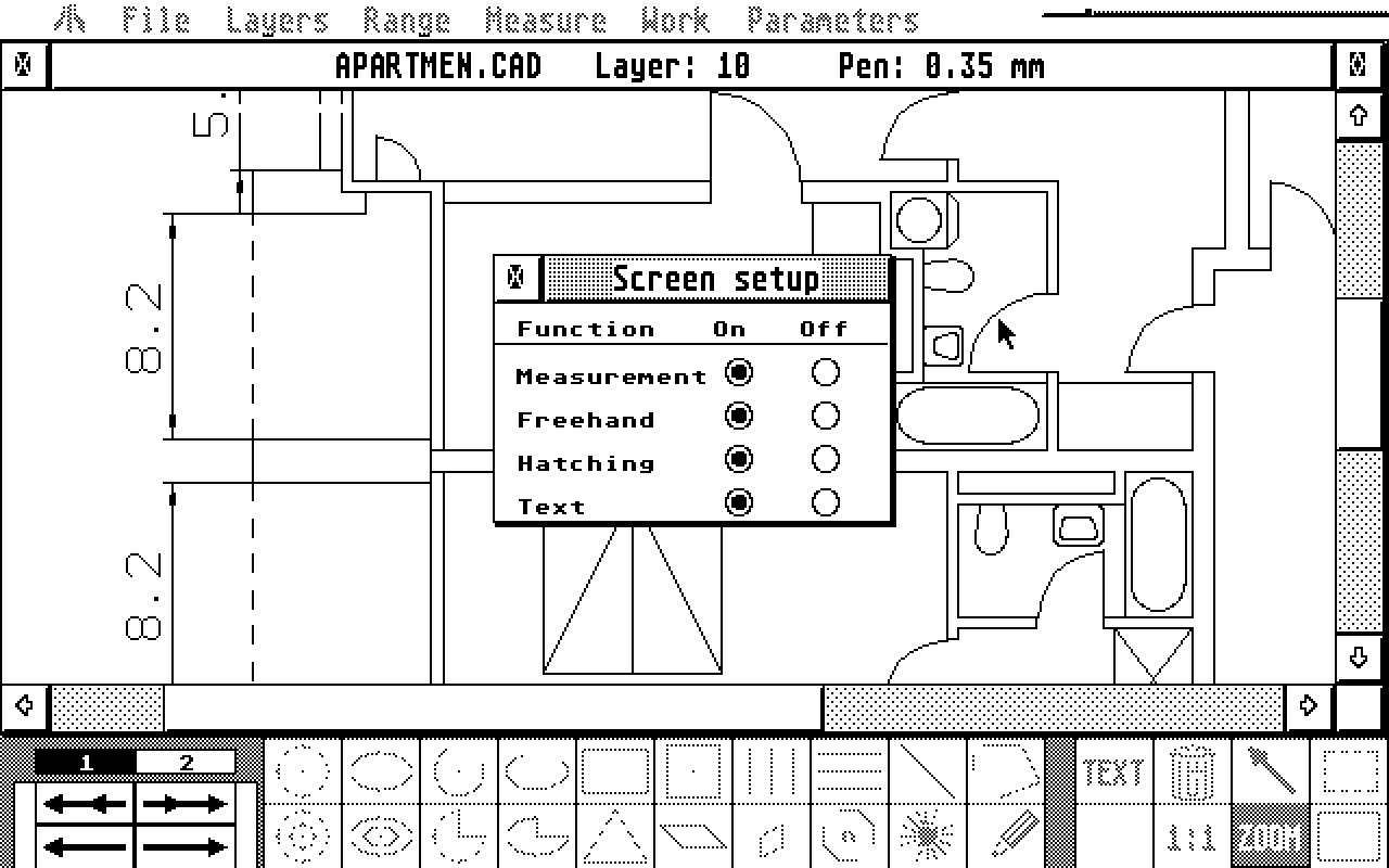 BeckerCAD atari screenshot