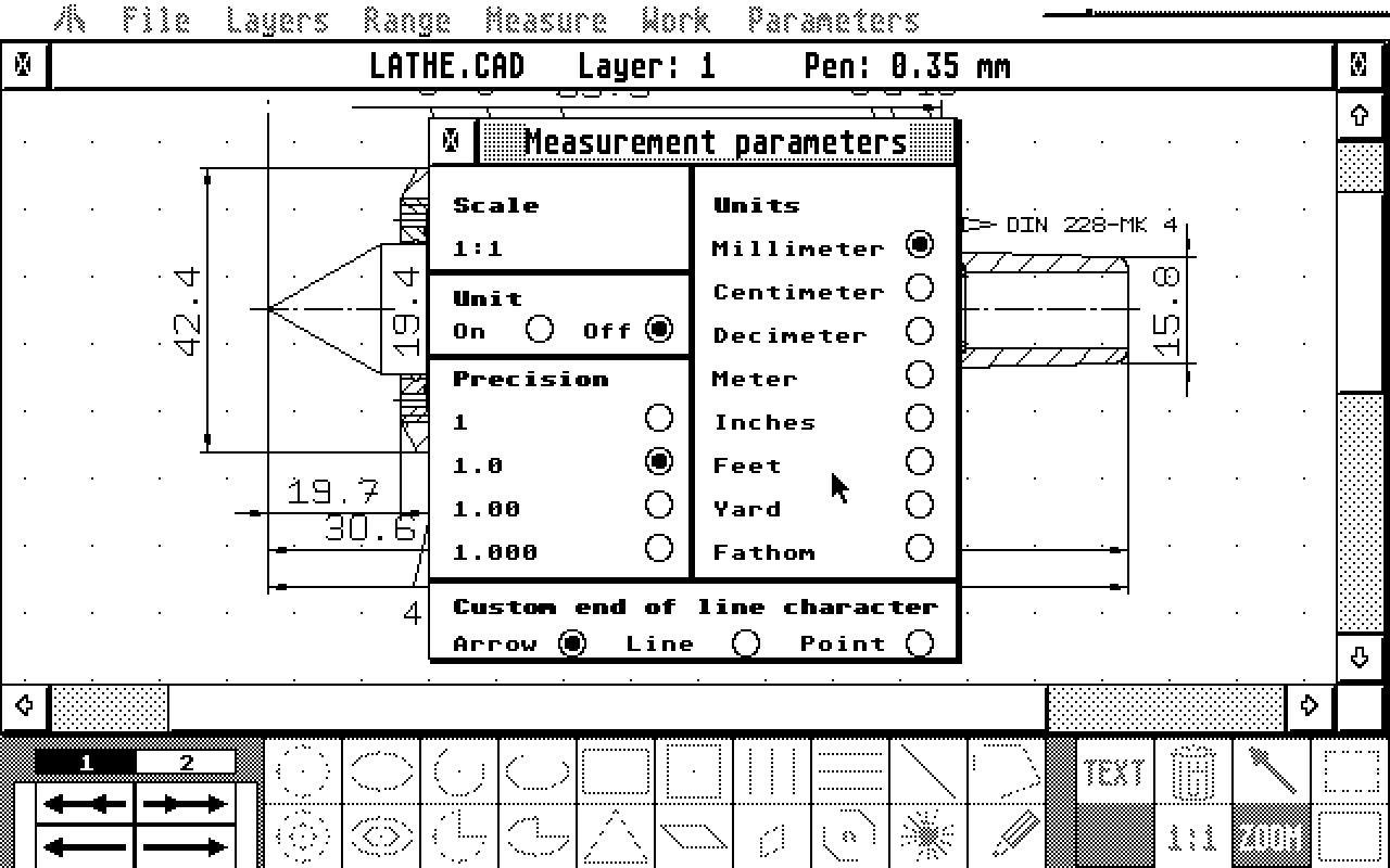 BeckerCAD atari screenshot