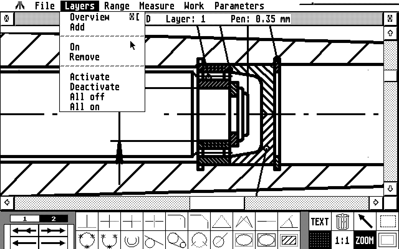BeckerCAD atari screenshot