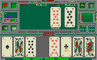 Belote atari screenshot