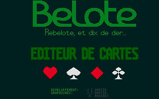Belote atari screenshot
