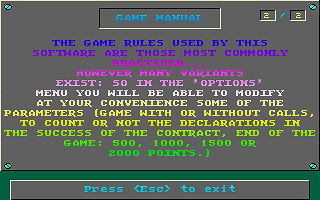 Belote atari screenshot