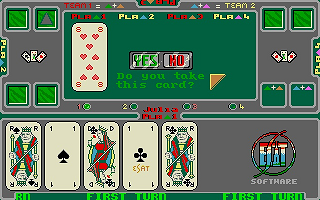 Belote atari screenshot