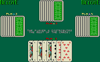 Belote atari screenshot