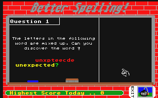 Better Spelling atari screenshot