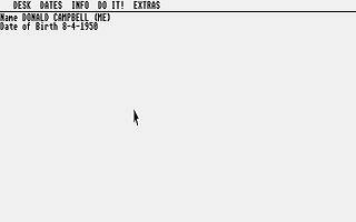 Biorhythms atari screenshot