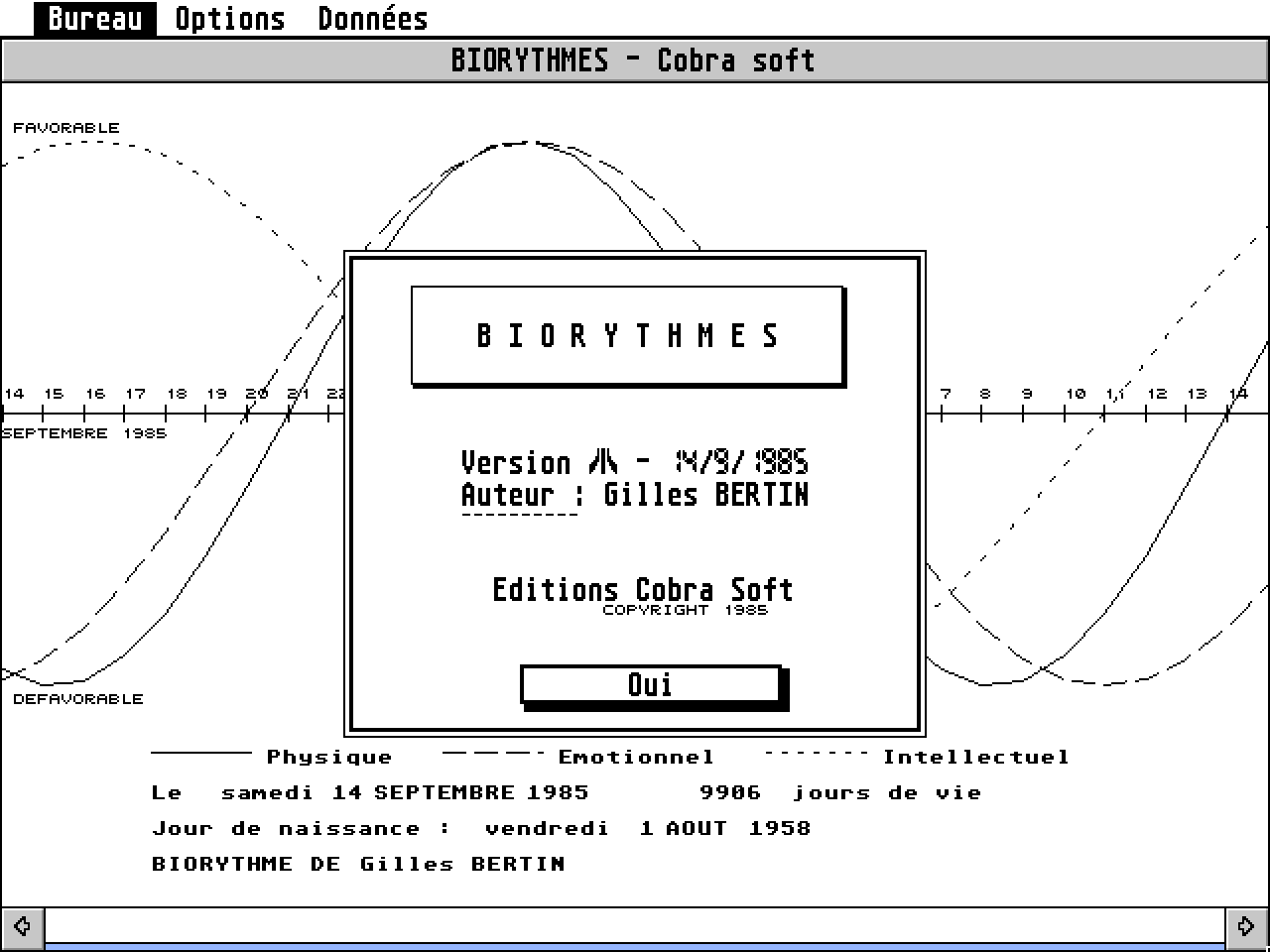 Biorythmes — screenshot 1