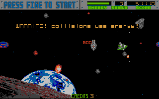 Blasteroids atari screenshot