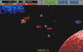 Blasteroids atari screenshot