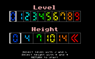 Blokdrop atari screenshot