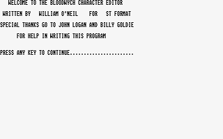 Bloodwych Character Editor — screenshot 1