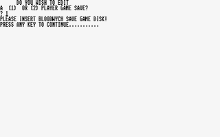 Bloodwych Character Editor atari screenshot