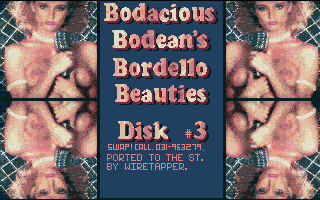 Bodacious Bodean's Bordello Beauties Disk #3 atari screenshot