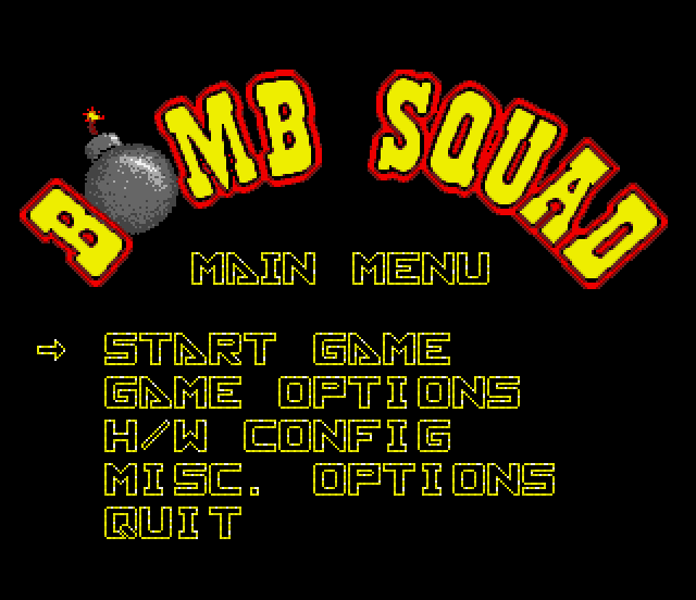 Bomb Squad atari screenshot