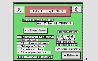 Bomber Bird atari screenshot