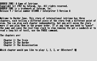 Border Zone - A Game of Intrigue atari screenshot