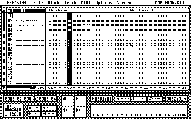 Breakthru atari screenshot